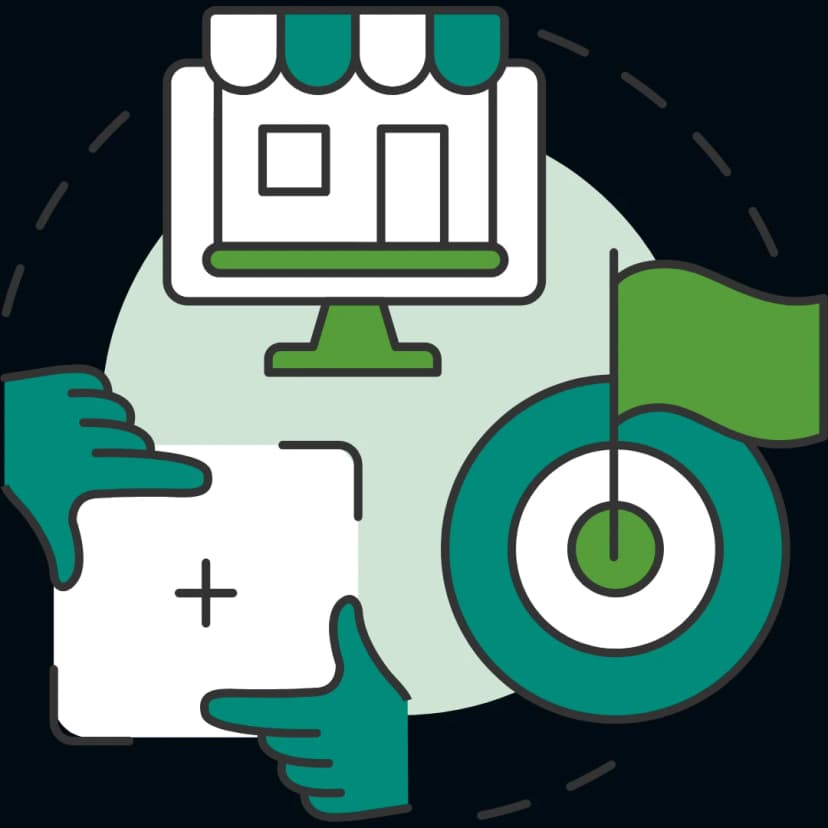 New small business owner planning a launch with notebook and laptop